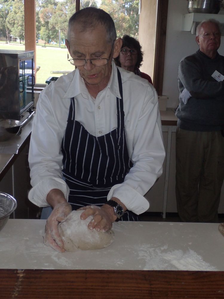 Wolf making sourdough